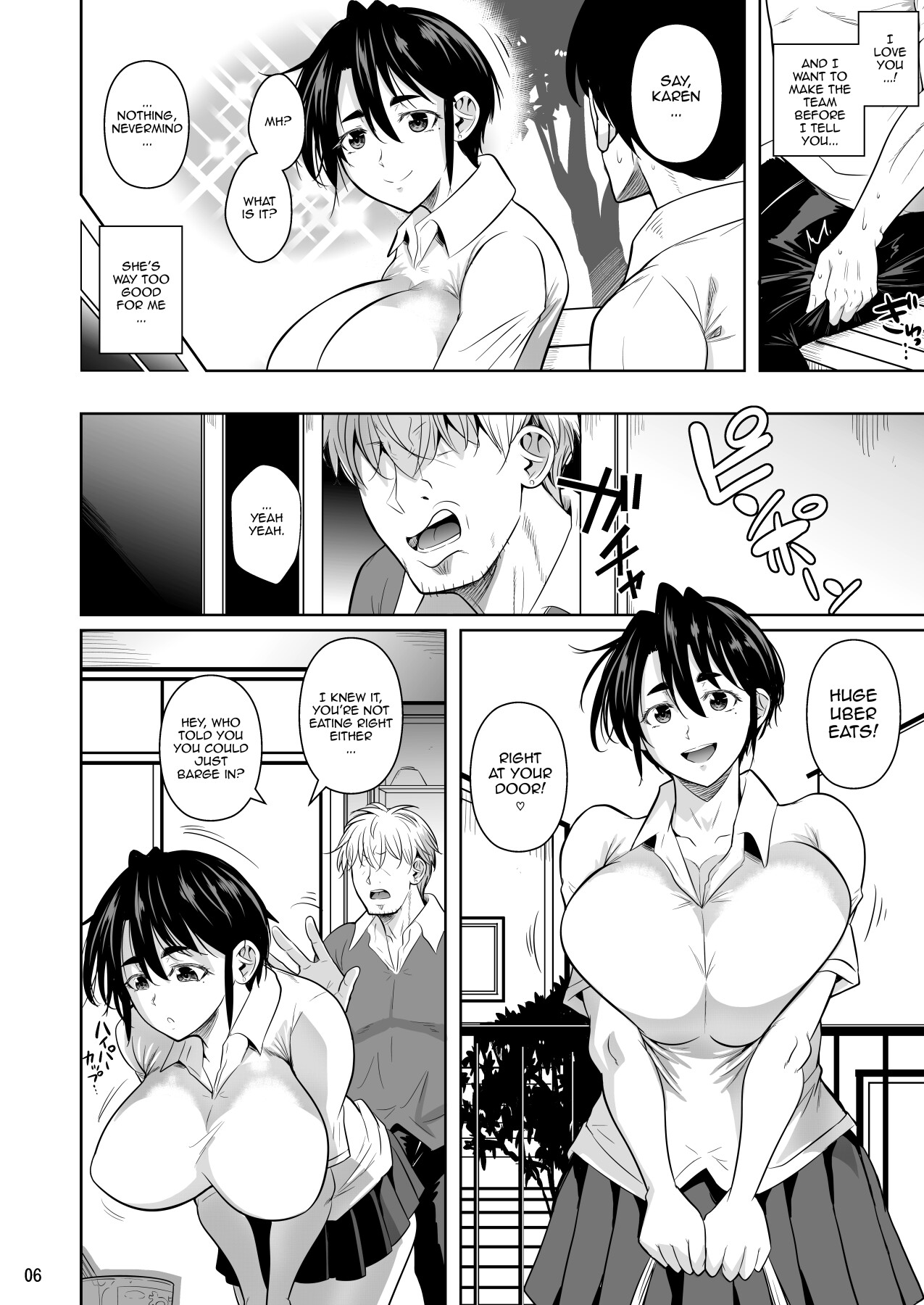 Hentai Manga Comic-Covered In Sweat 0 - The Huge 183cm-Tall Gluttonous Girl-Read-7
